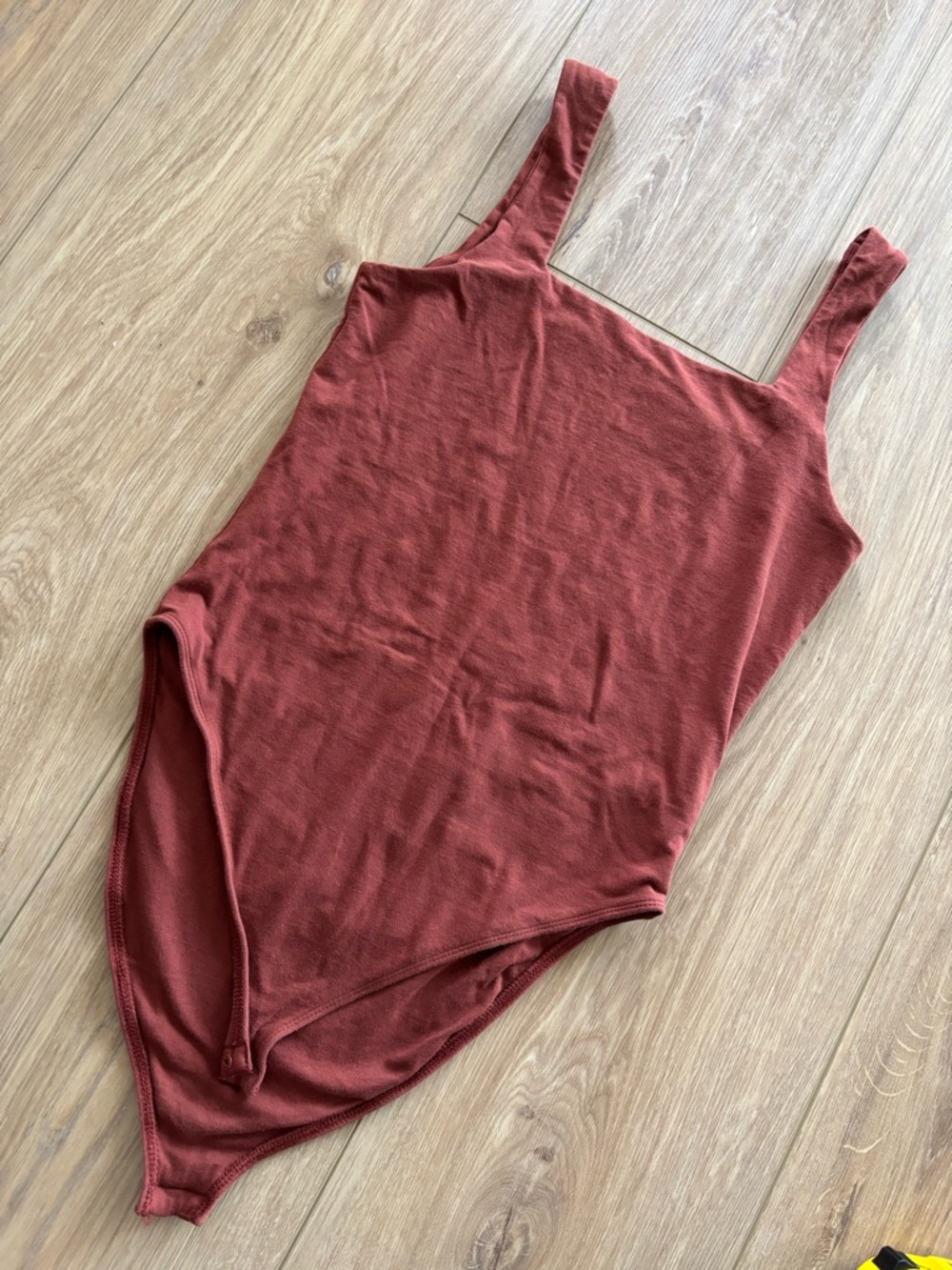 Old Navy Brick Red Square Neck Bodysuit